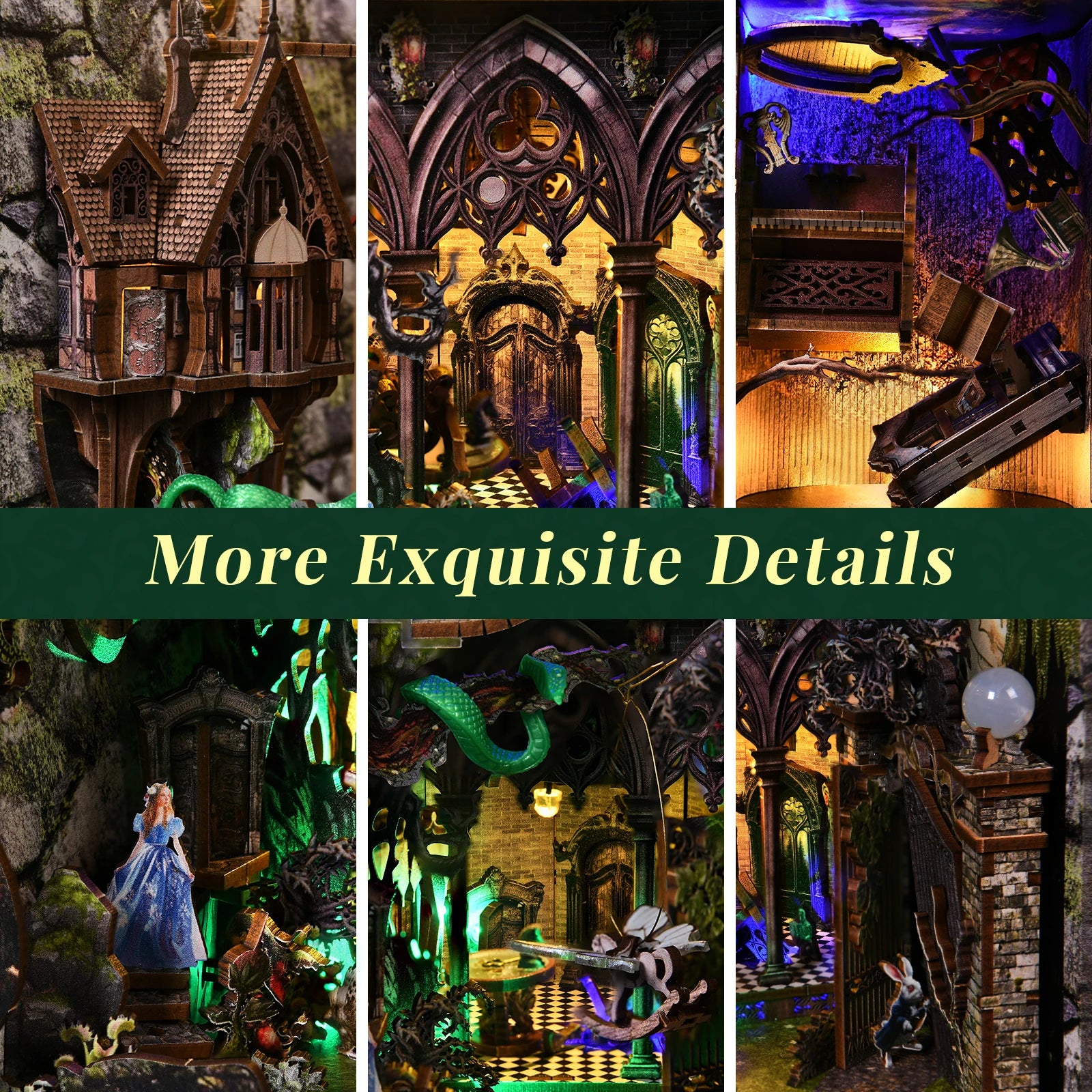 Alice in Wonderland Down The Rabbit DIY Book Nook Kit - Book Nook Kit