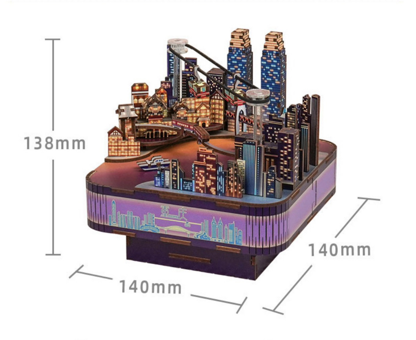 New City Street View Music Box DIY Dollhouse Kit