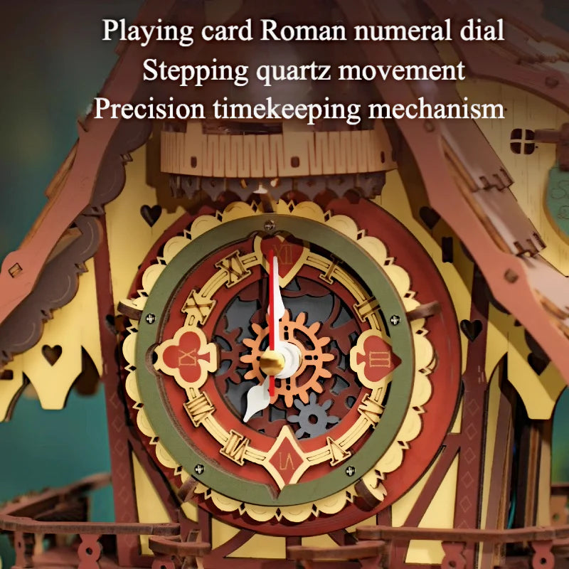 ROKR Robotime Cuckoo Clock | DIY Wooden Gear Clock Kit - Book Nook Kit