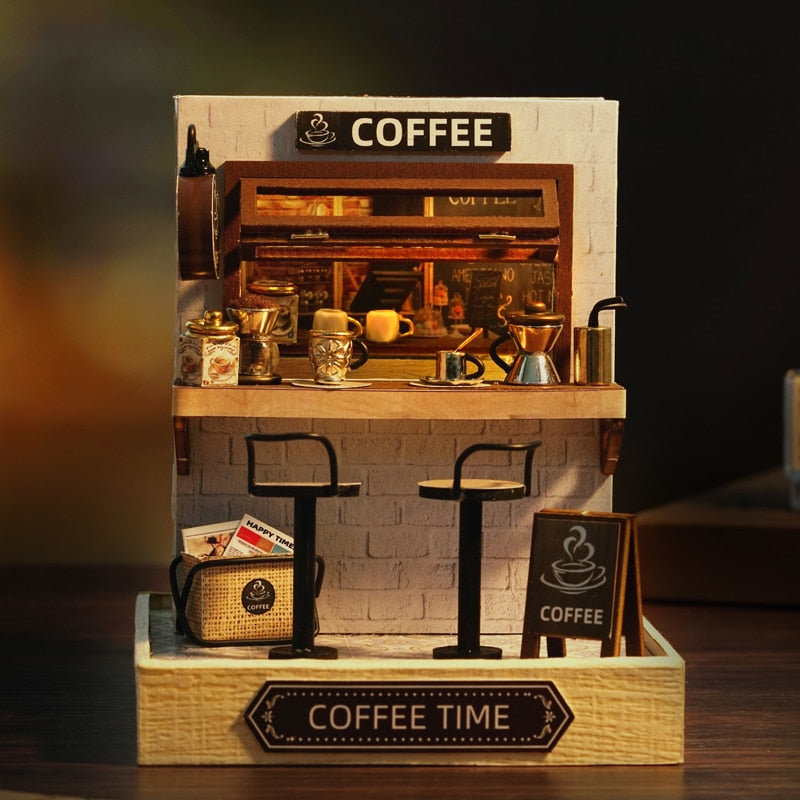 Coffee Time DIY Dollhouse Kit