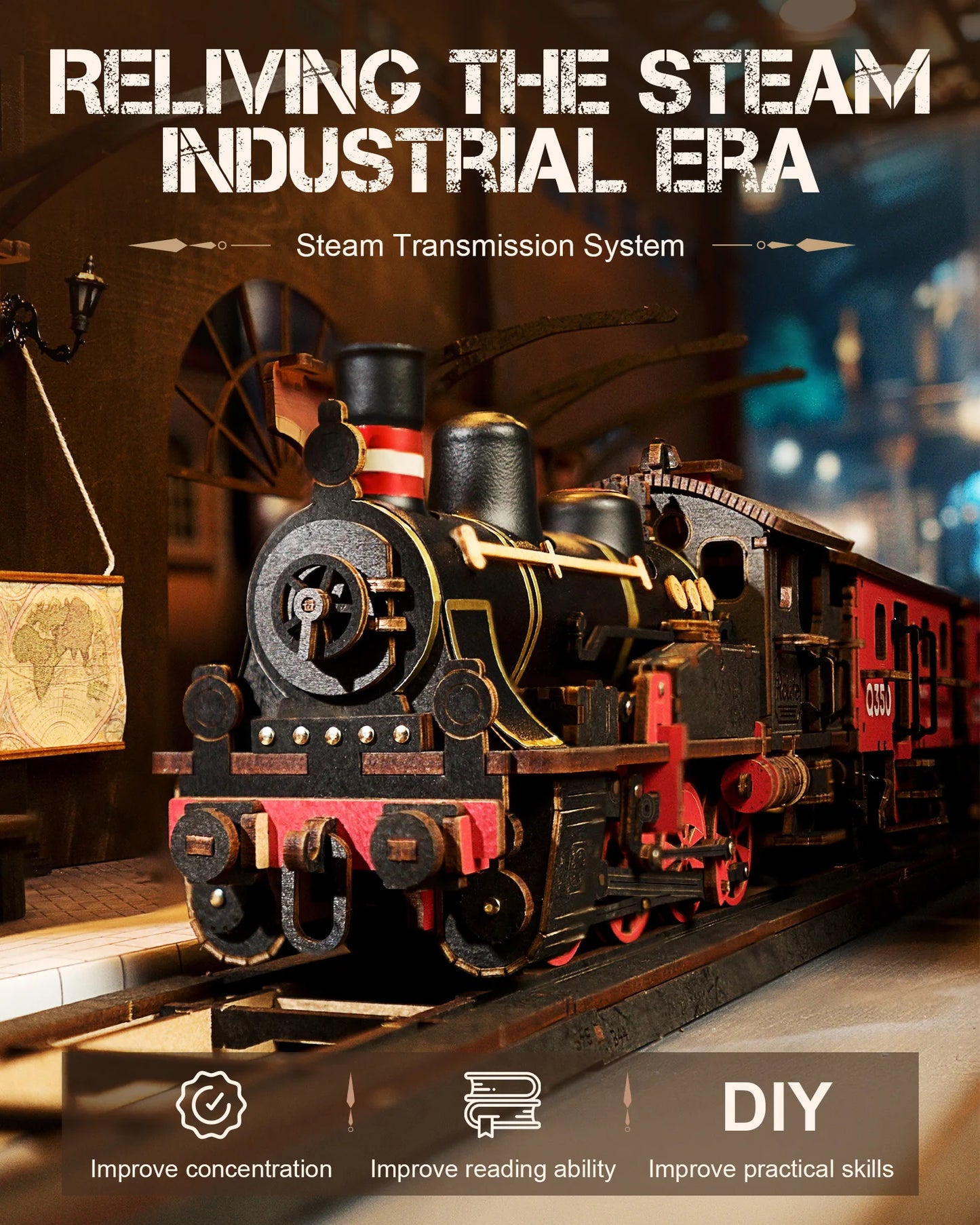Steam Journey 3D Wooden Train Puzzle by Rolife