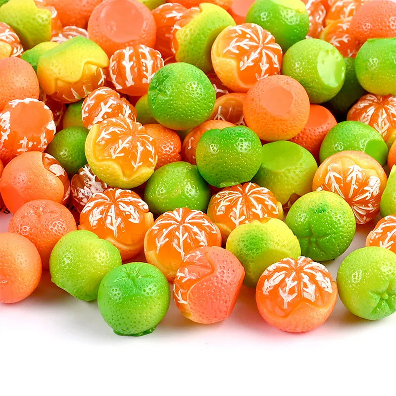 Mini Resin Orange Charms – Flatback DIY Craft (10pcs)