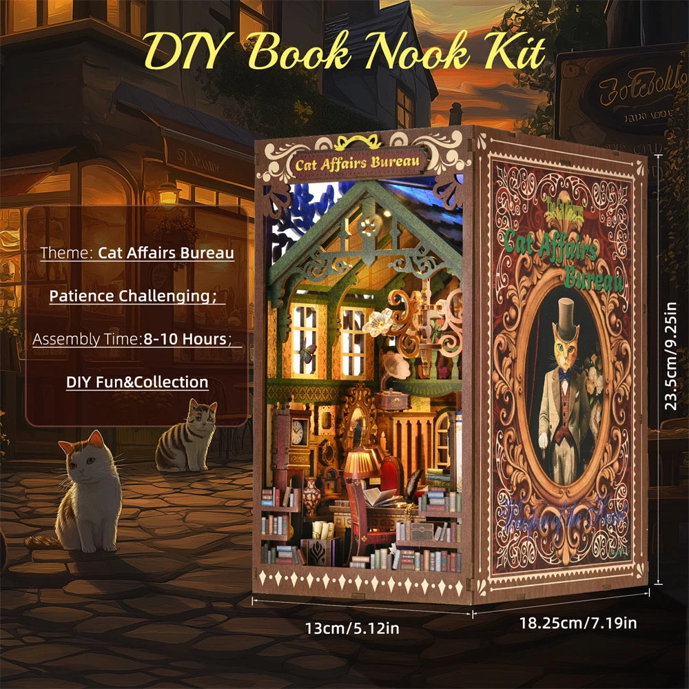 Cat Affairs Bureau Miniature Book Nook Kit
