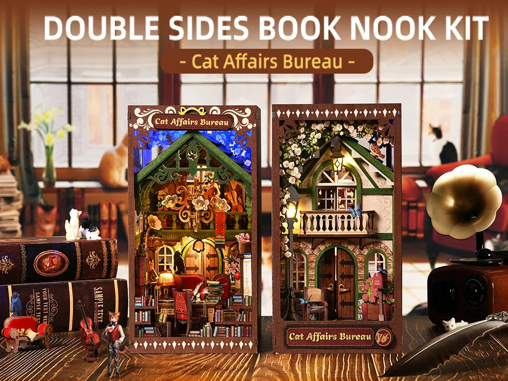 Cat Affairs Bureau Miniature Book Nook Kit