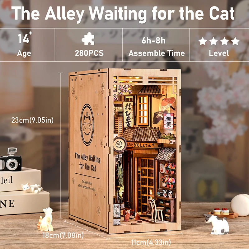 The Alley Waiting for the Cat Book Nook Kit