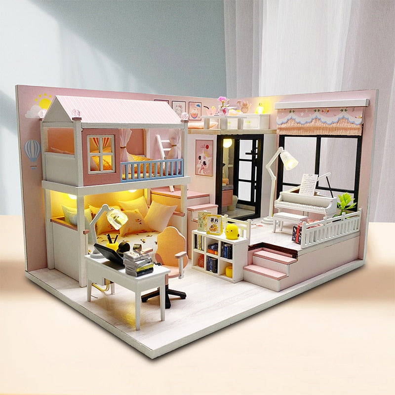 Modern Loft V2 DIY Dollhouse Miniature Kit – Book Nook Kit