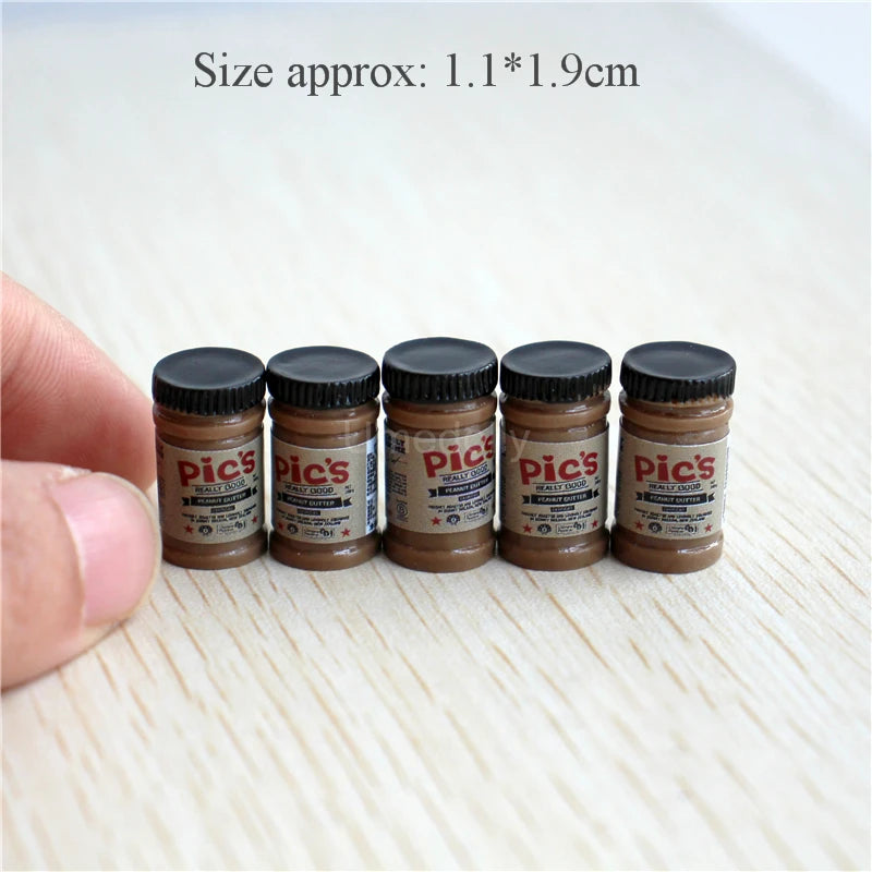 Miniature Branded Spread Bottle Set (5PCS) – 1/6 & 1/12 Scale