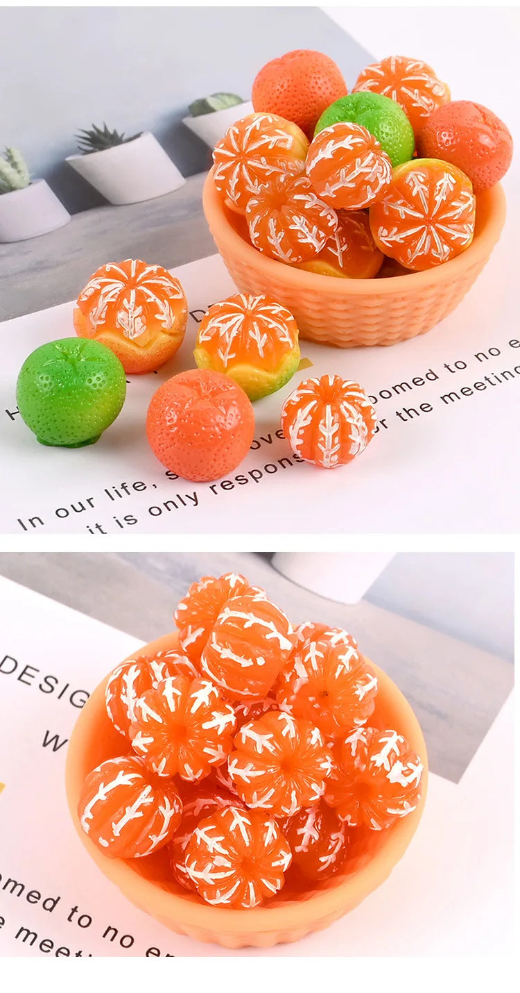 Mini Resin Orange Charms – Flatback DIY Craft (10pcs)