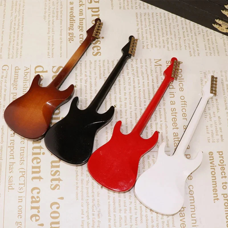 Miniature Electric Guitar Model with Stand and Case