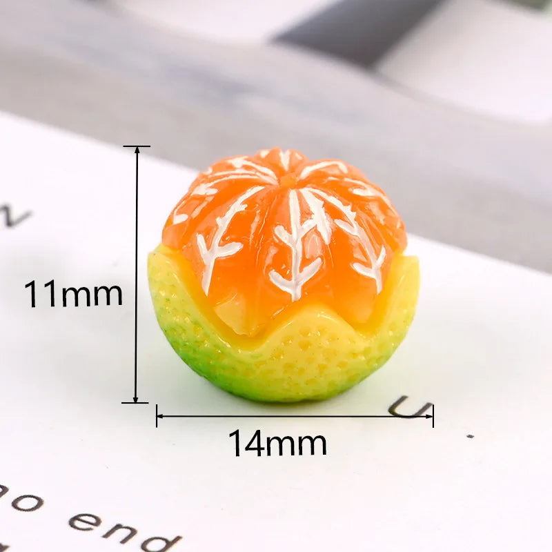 Mini Resin Orange Charms – Flatback DIY Craft (10pcs)