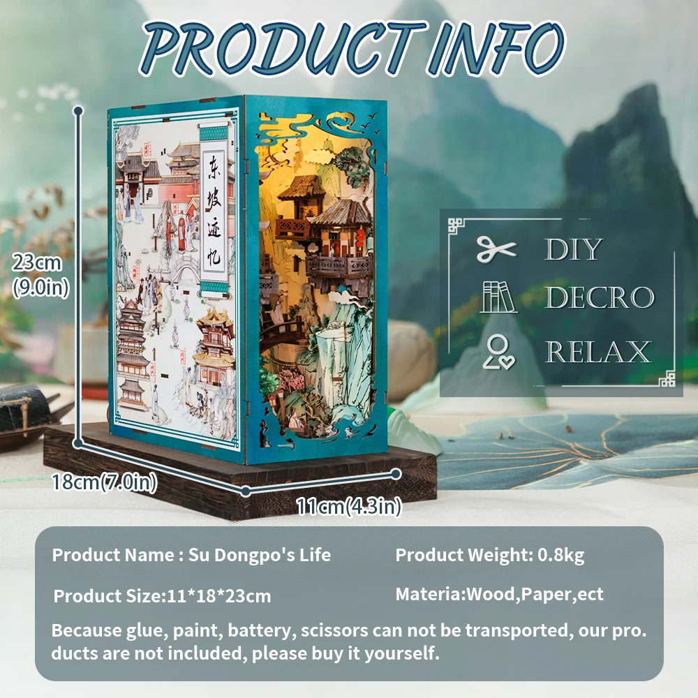 Su Dongpo’s Life DIY Book Nook Kit