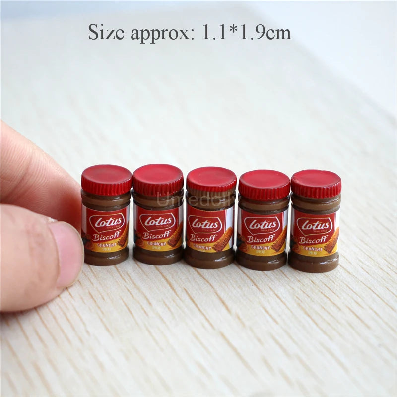 Miniature Branded Spread Bottle Set (5PCS) – 1/6 & 1/12 Scale