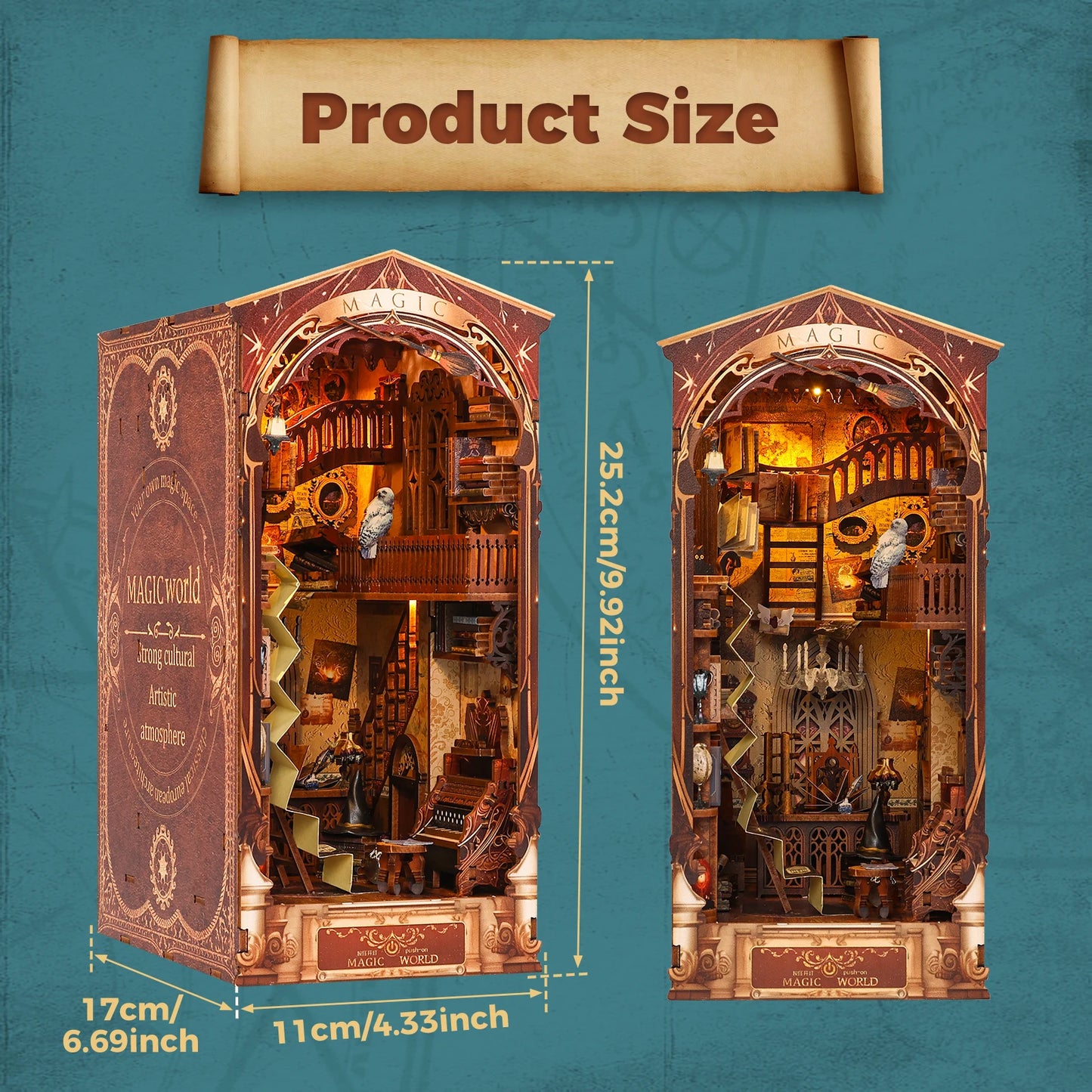Magic World DIY Book Nook Kit – Wizard Study Room for Fantasy Lovers