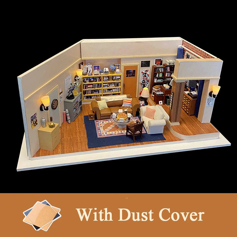 Wooden Monica's Apartment Miniature Bookend book nook kit – view 14