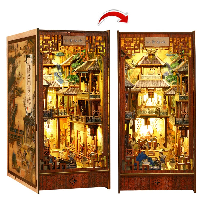 Chinese Ancient Town book nook kit – building process