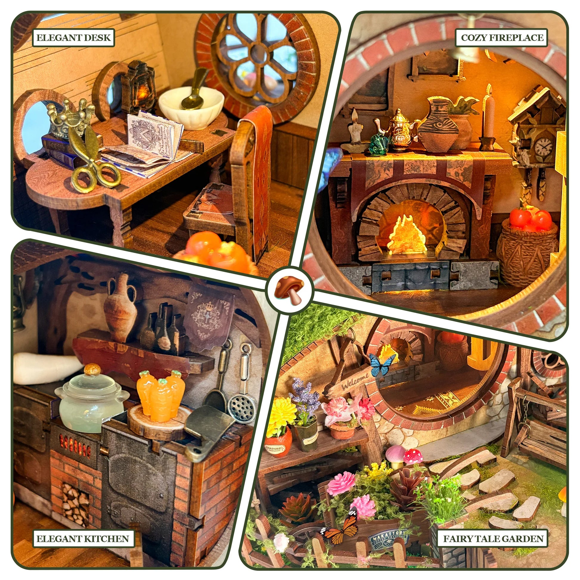 Magic Ring House DIY Book Nook Kit (Hobbit Style Miniature)