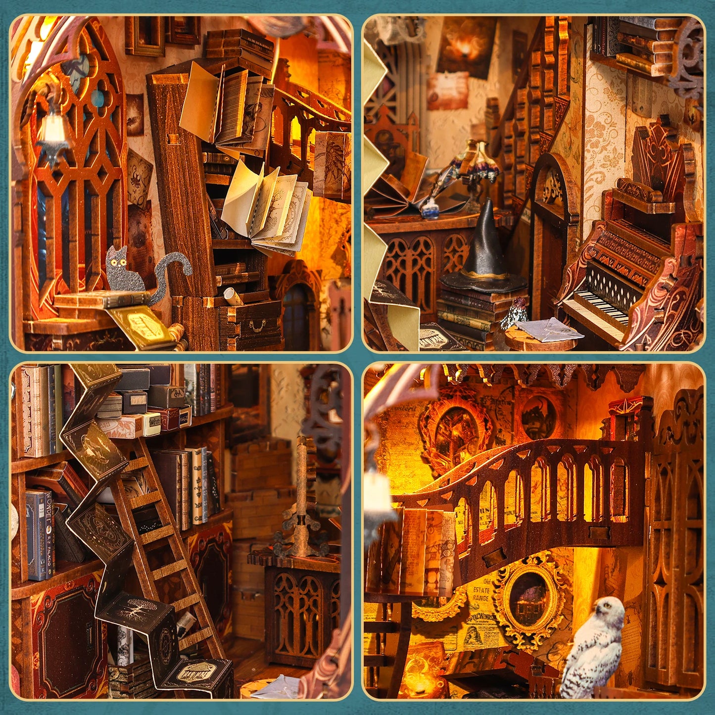Magic World DIY Book Nook Kit – Wizard Study Room for Fantasy Lovers