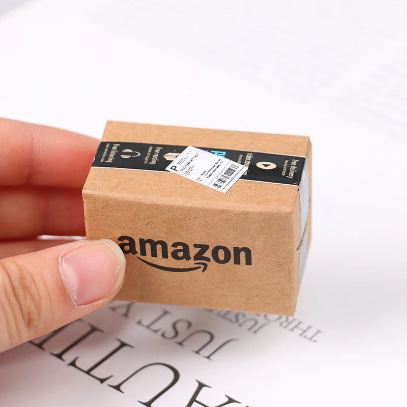 Mini Amazon Parcel Box 1:12 Dollhouse Accessory