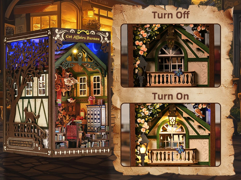 Cat Affairs Bureau Miniature Book Nook Kit