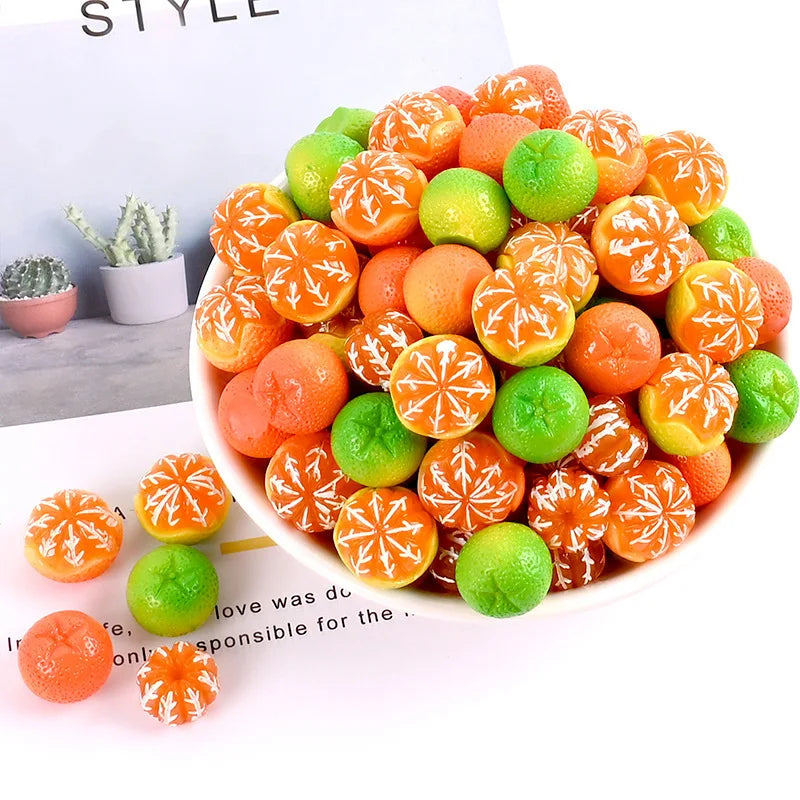 Mini Resin Orange Charms – Flatback DIY Craft (10pcs)