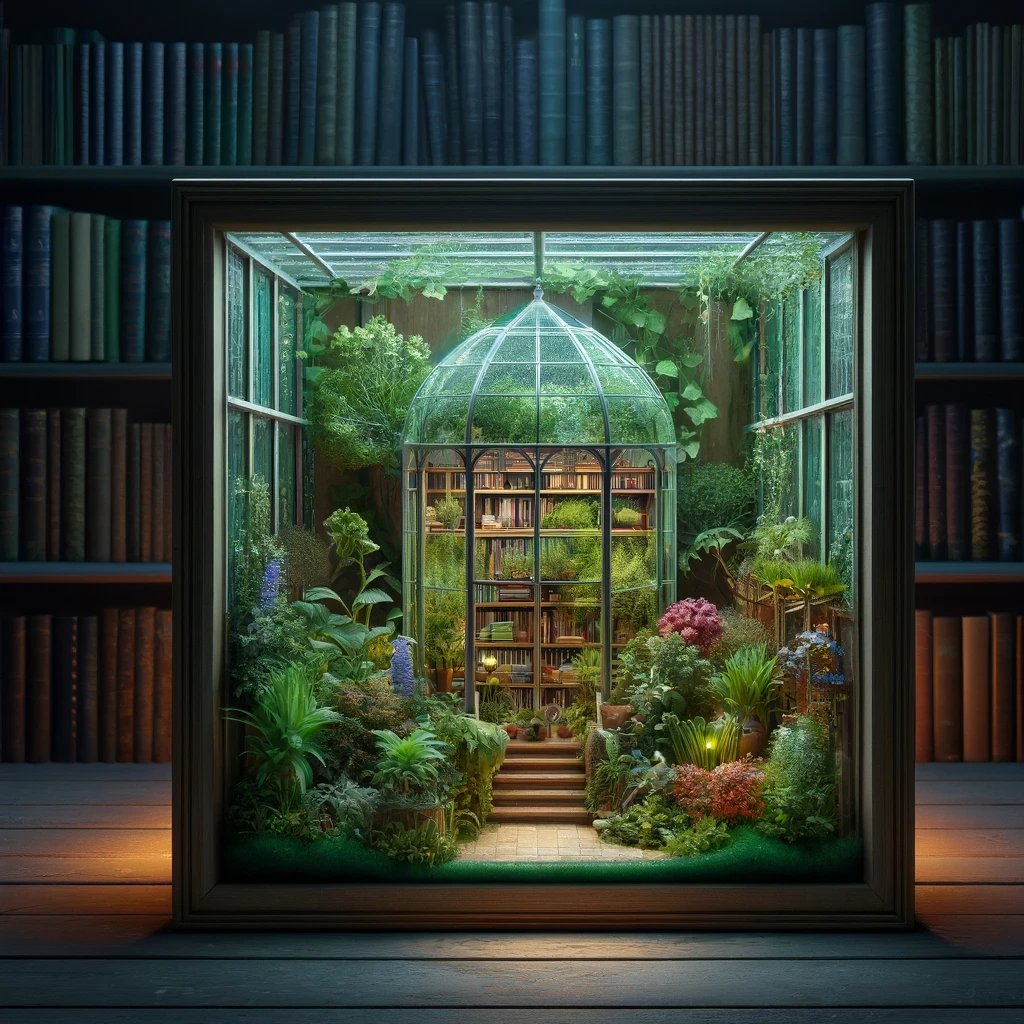 Greenhouse Book Nook | Tranquil Reading Garden – Book Nook Kit