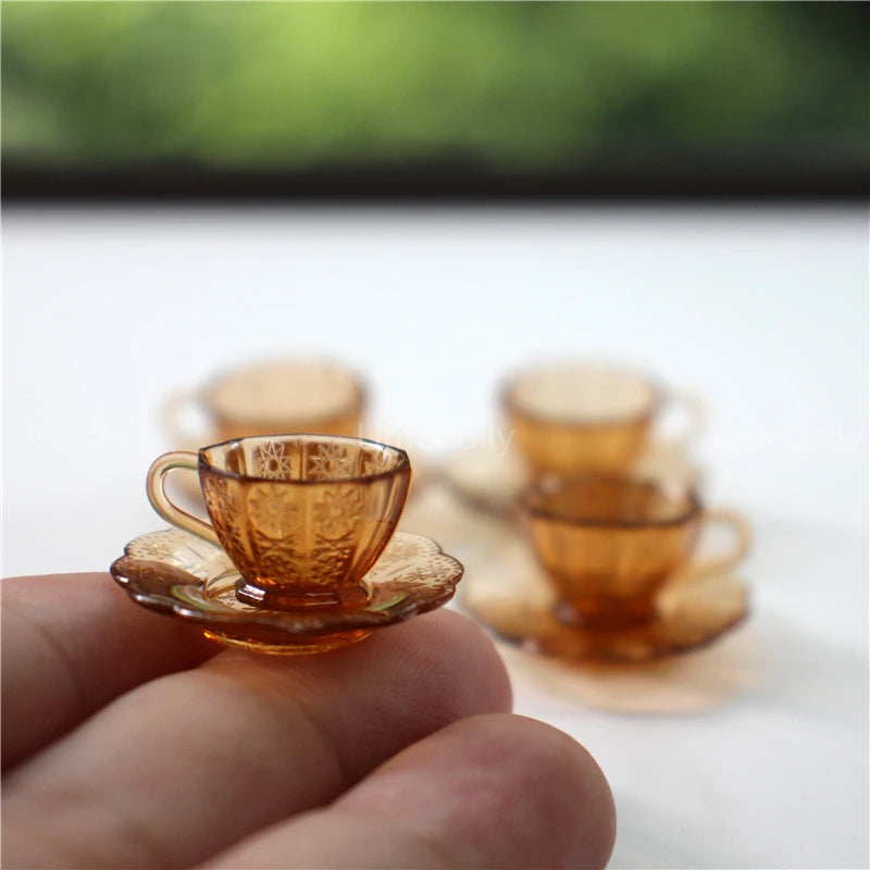 1:6 Miniature Dollhouse Glassware Set – Decanters & Cups   