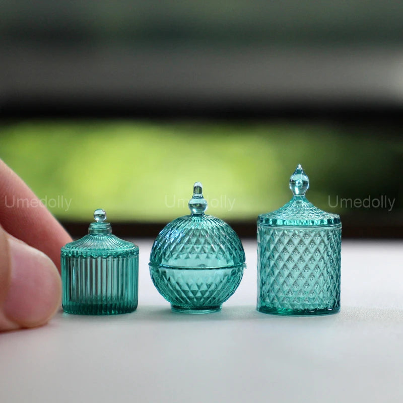 1:6 Miniature Dollhouse Glassware Set – Decanters & Cups   