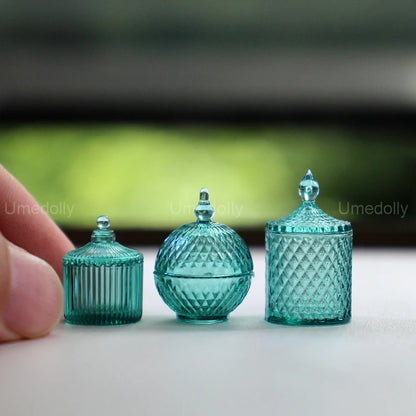 1:6 Miniature Dollhouse Glassware Set – Decanters & Cups   