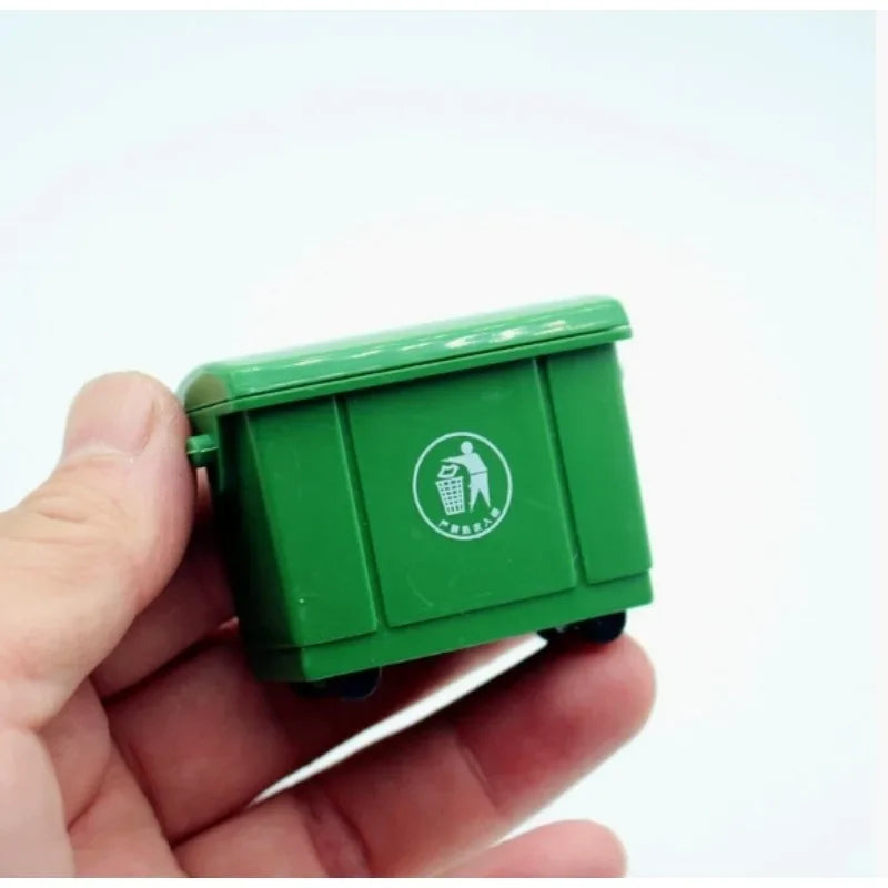 1:6 Scale Garbage Bin with Wheels & Lid   