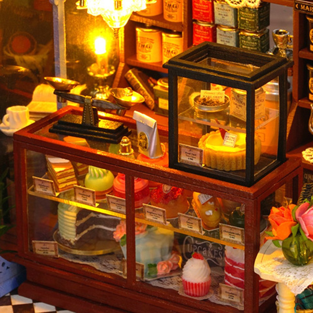Cutebee Rose Garden Tea House DIY Dollhouse Kit
