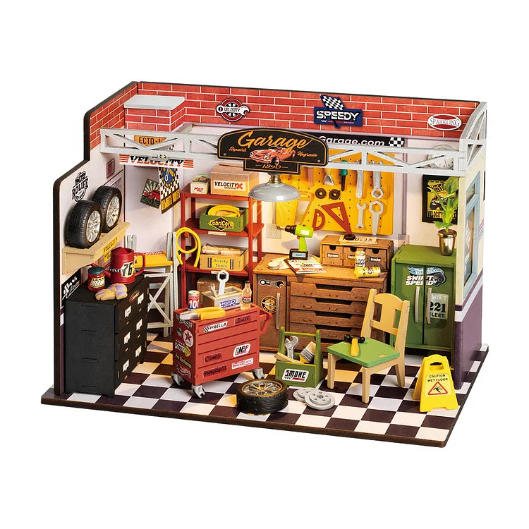 Robotime Rolife Mini Garage DIY Dollhouse Kit
