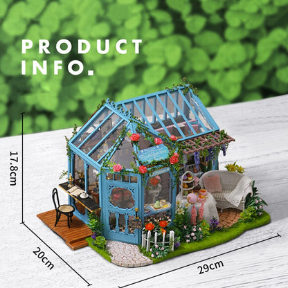 Cutebee Rose Garden Tea House DIY Dollhouse Kit