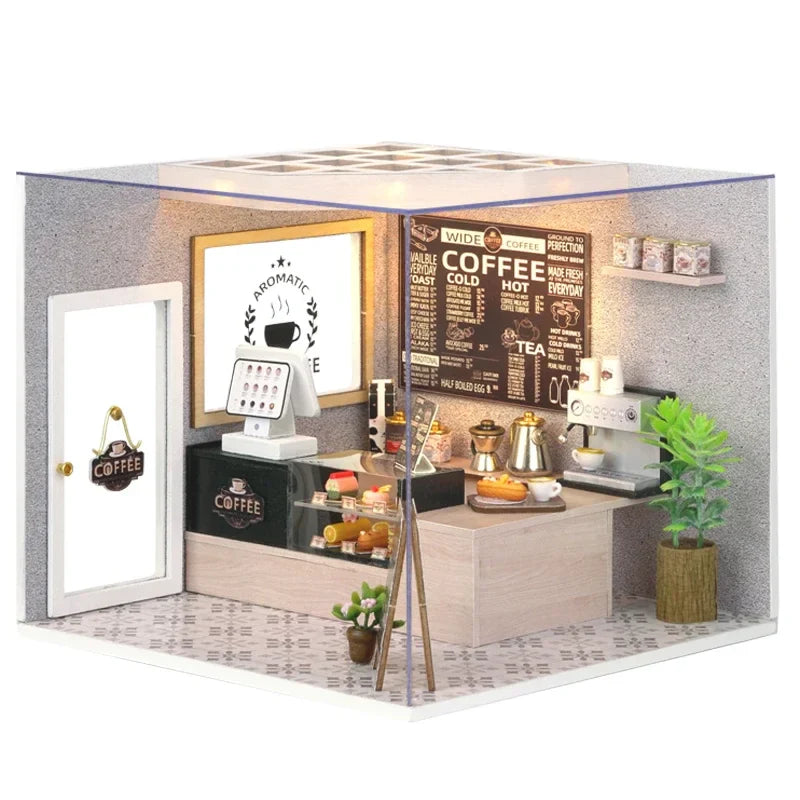 Leisurely Coffee Shop DIY Dollhouse Kit