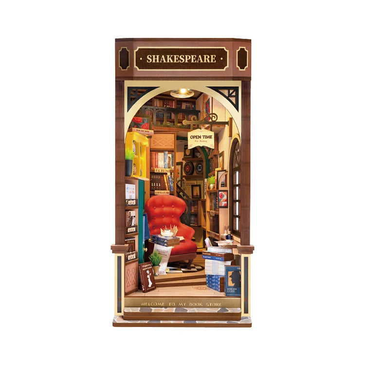 Robotime Rolife Shakespeare and Company DIY Book Nook Kit