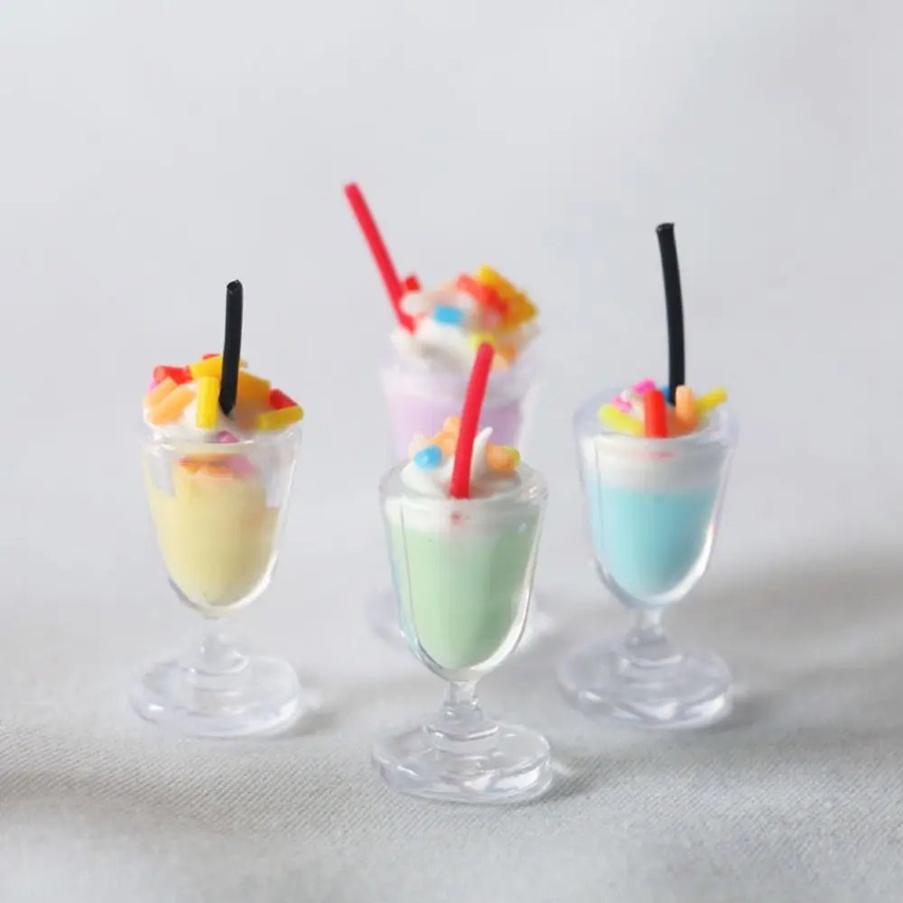 8pcs Mini Ice Cream Cups for Dollhouse Decor   