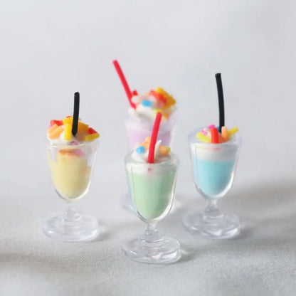 8pcs Mini Ice Cream Cups for Dollhouse Decor   