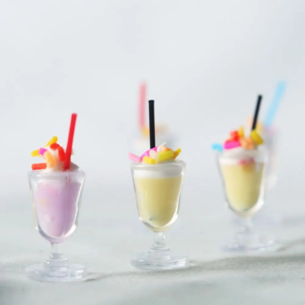 8pcs Mini Ice Cream Cups for Dollhouse Decor   
