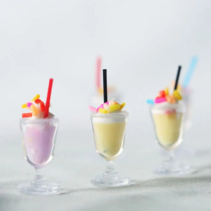 8pcs Mini Ice Cream Cups for Dollhouse Decor   