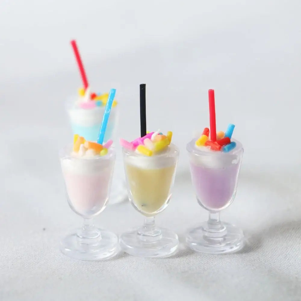 8pcs Mini Ice Cream Cups for Dollhouse Decor   