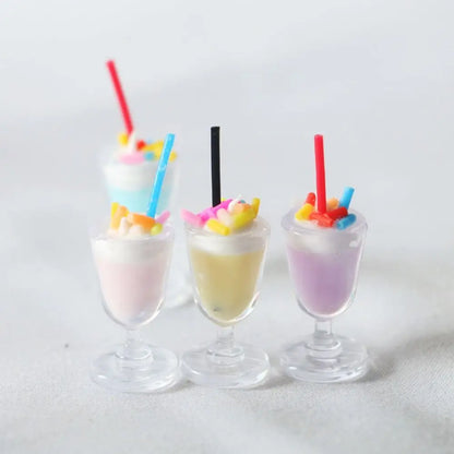 8pcs Mini Ice Cream Cups for Dollhouse Decor   