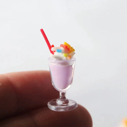 8pcs Mini Ice Cream Cups for Dollhouse Decor   