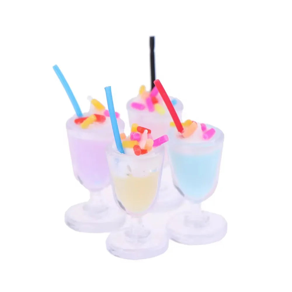 8pcs Mini Ice Cream Cups for Dollhouse Decor   