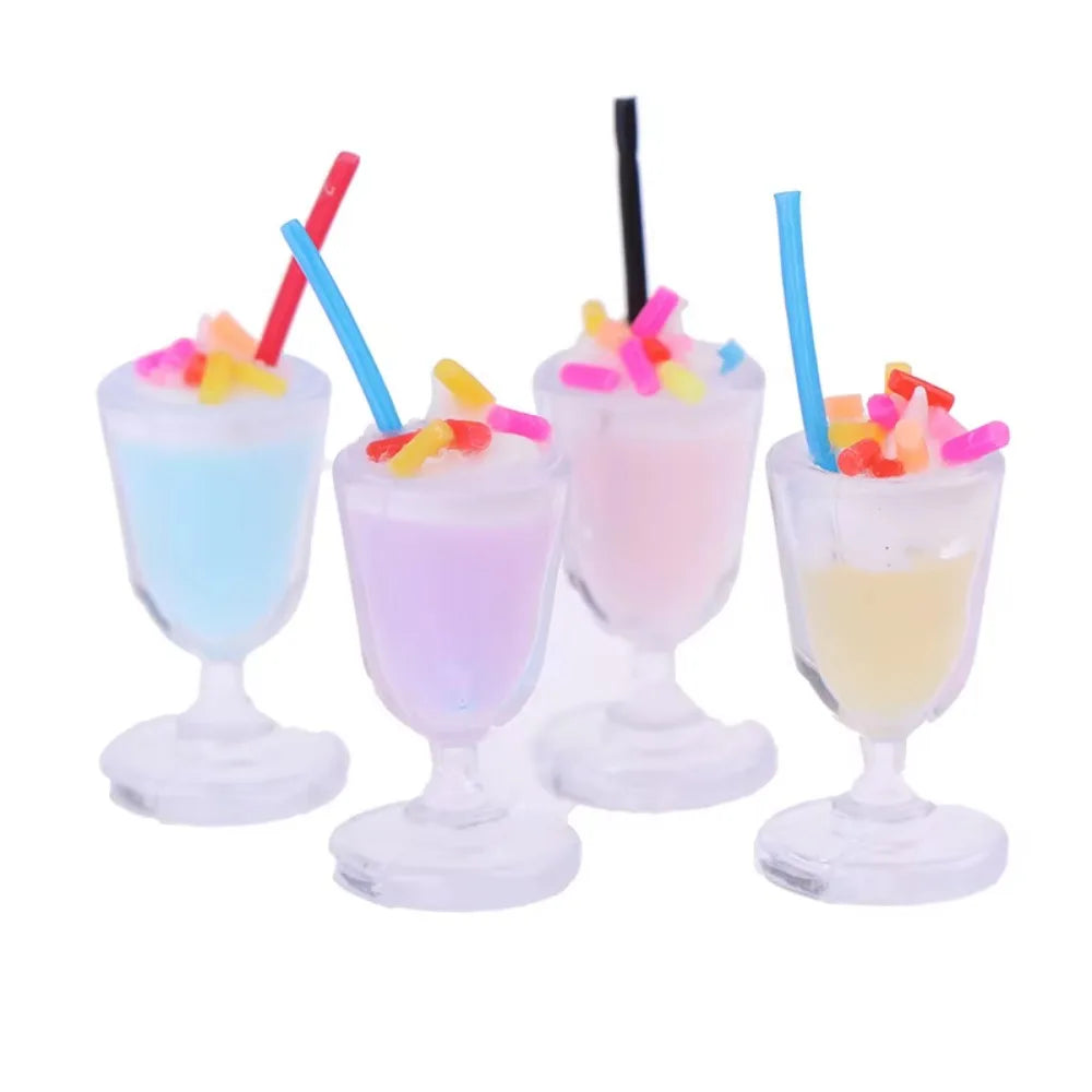 8pcs Mini Ice Cream Cups for Dollhouse Decor   