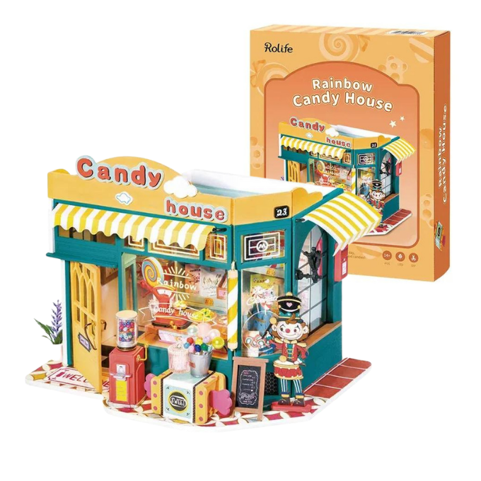 Rolife Rainbow Candy House DIY Dollhouse Kit