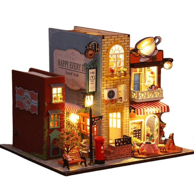 Book Villa DIY Miniature Dollhouse Kit
