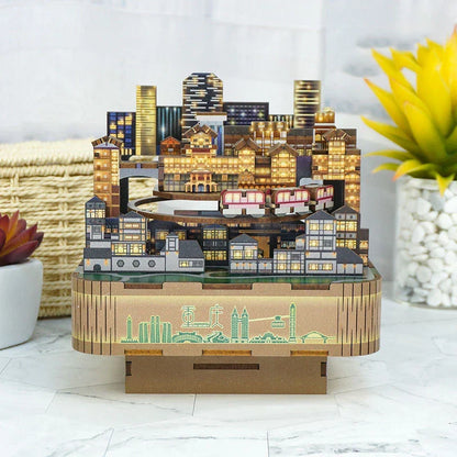 City Subway Music Box DIY Dollhouse Kit