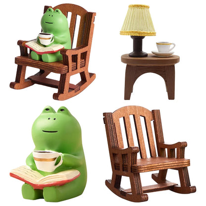Cute Frog Rocking Chair Miniature   