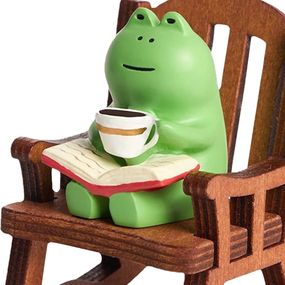 Cute Frog Rocking Chair Miniature   