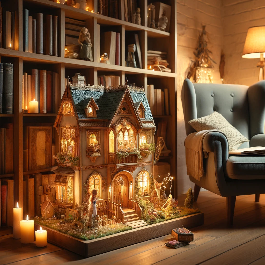 Book Nook Kits Miniature Dollhouses Creative DIY Kits for All Ages