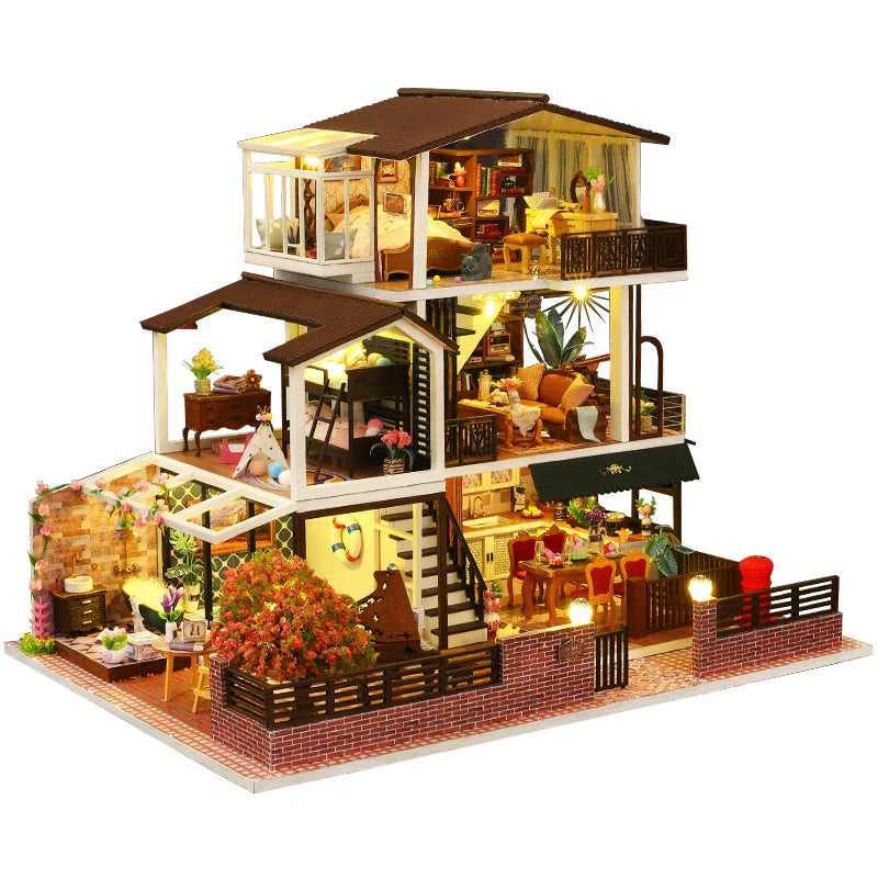 Romantic Big Casa DIY Dollhouse Kit - Mycutebee